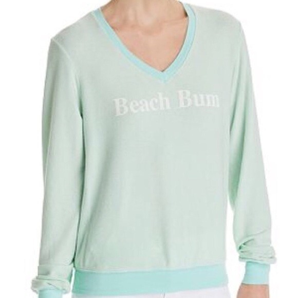 NWT Wildfox Beach Bum Baggy Beach Jumper Mint XS - Picture 1 of 9
